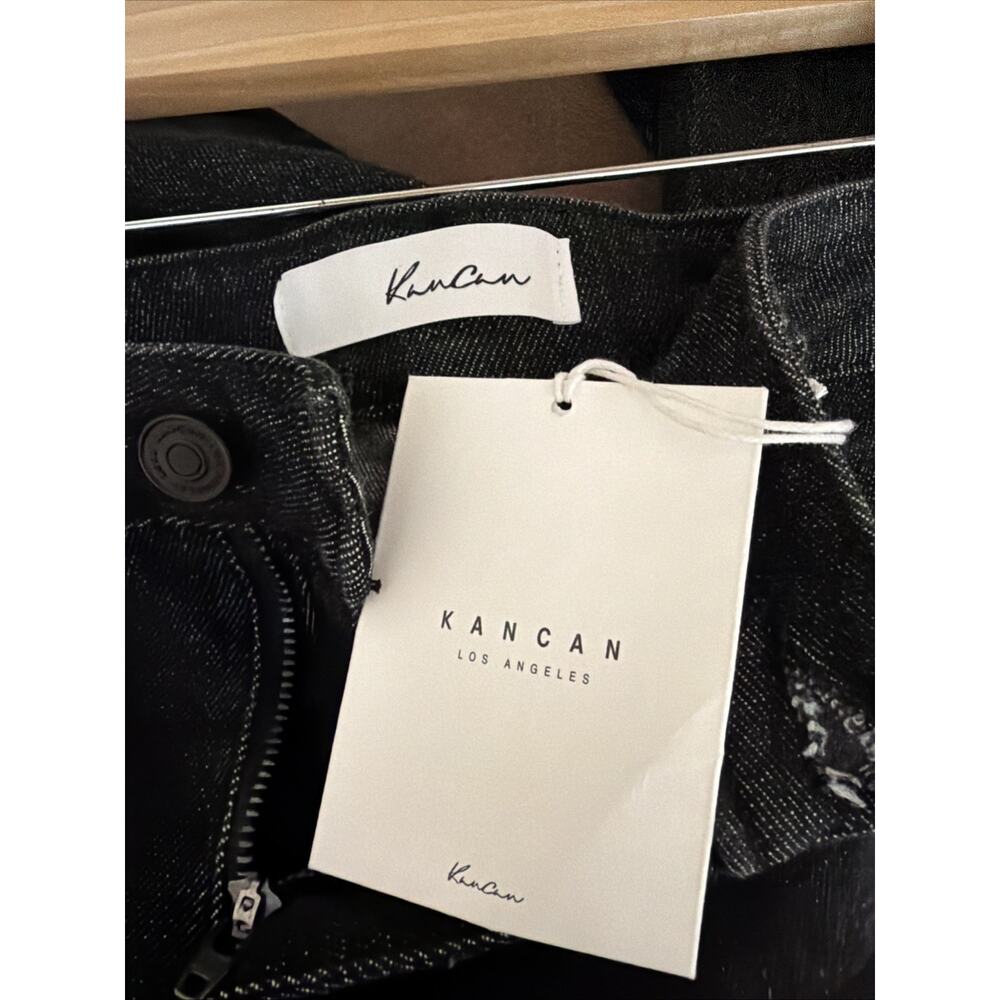 NWT Kancan Black Distressed Black Pocket Skinny Jeans 31 #0791 - Picture 6 of 6